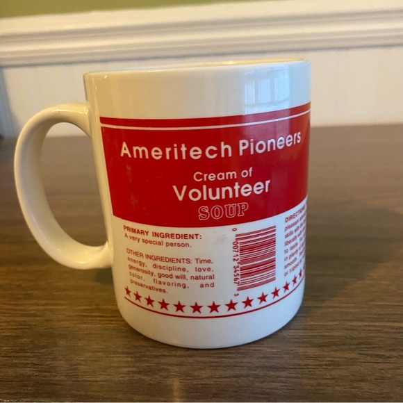 1990s Campbell’s Soup Spoof “cream of Volunteer” Coffee Mug - Ameritech Pioneers - Picture 3 of 6